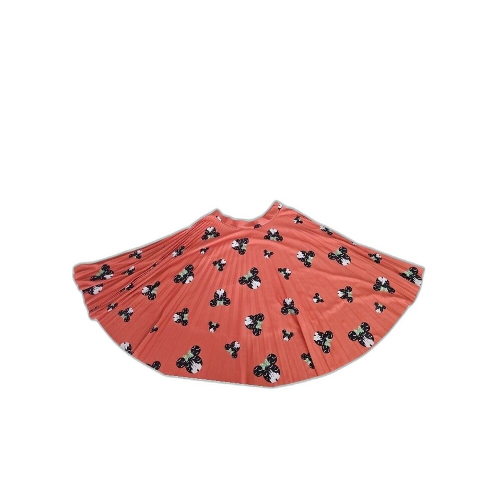 Disney Minnie Mouse Halloween Pleated Skirt XL Orange Fall Disneybound